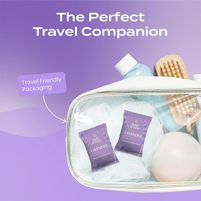 BodyRestore Shower Steamers Aromatherapy, Self Care Gifts, Calm 15 Pack