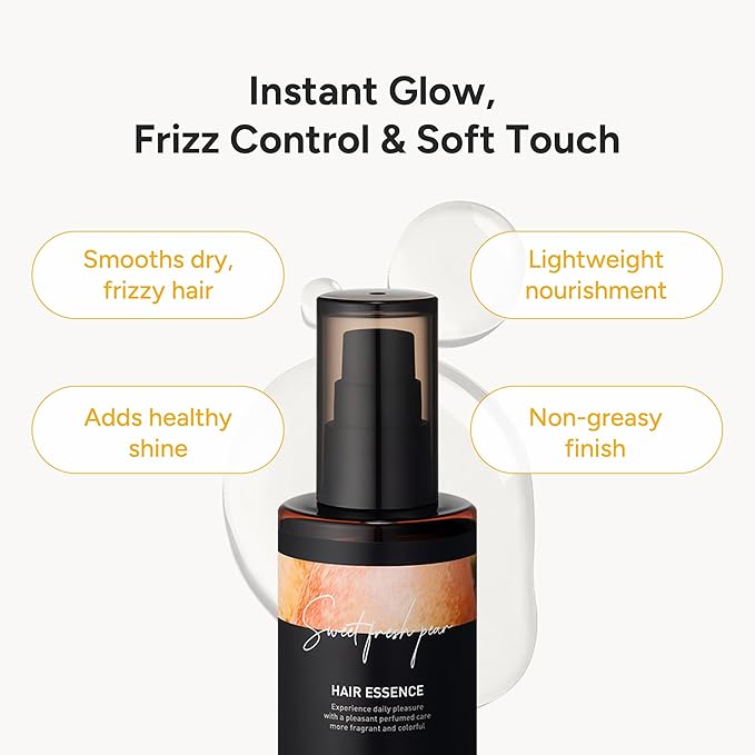 BANANAL 2-in-1 Hair Serum & Perfume Oil - Korean Hair Care, Moroccan Argan Oil & 12 Amino Acids for Dry Damaged Hair, Anti-Frizz Glass Hair Shine, Paraben-Free, Sweet Fresh Pear, 3.38 fl oz