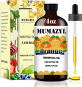Sweet Orange Essential Oil, Sweet Orange Oil 4 Fl Oz 120ML for Diffuser Humidifier Yoga Cleaning DIY Candle Soap Making MUMAZYL Essential Oils