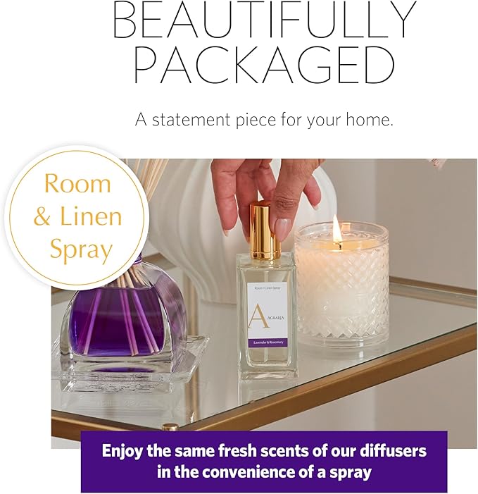 AGRARIA Lavender & Rosemary Room & Linen Spray, Fabric Freshener