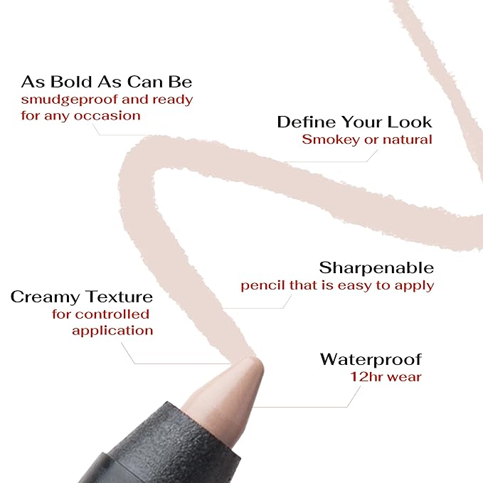 K7L Creamy Eyeliner Pencil for Waterline, Longwear, Vegan, Waterproof