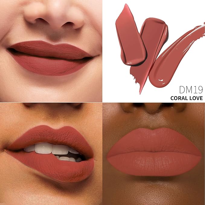 Depuplum Coral Lipstick Matte for Women Super Stay Long Lasting Lipsticks