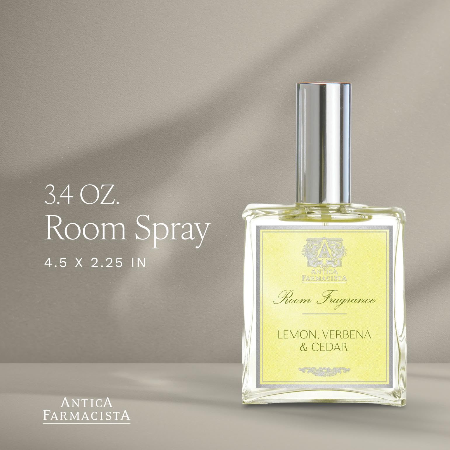 Antica Farmacista Room Spray - Elegant House Spray - Long-Lasting, Room Fragrance - Luxury Gift for Housewarming - Lemon, Verbena & Cedar, 3.4 fl oz