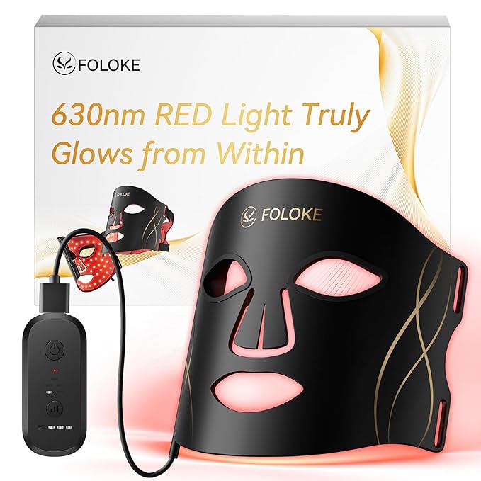 LED Light Therapy Mask Skin Care Mask, LED Red 630±5nm & NIR 830nm Home Use