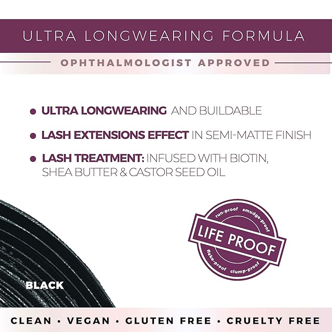 blinc Lash Extension Tubing Mascara, Lengthening & Defining, Black