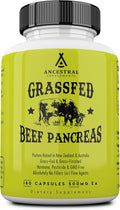 Ancestral Supplements Grass Fed Beef Pancreas Supplement, 500mg, 180 Ct
