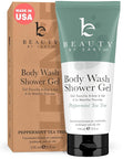 Peppermint Tea Tree Oil Shower Gel Body Wash - Made in USA & Non Toxic