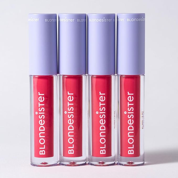 Blondesister 2-in-1 Sweet Gloss Tinted Lip Oil - Lip Oil for Women - Hydrating, Non-Sticky Formula with Light Color - 03 Cherry Pie - 0.084 oz.
