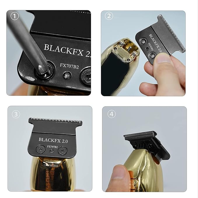 BLACKFX 2.0 Replacement Blades Compatible with BaBylissPRO