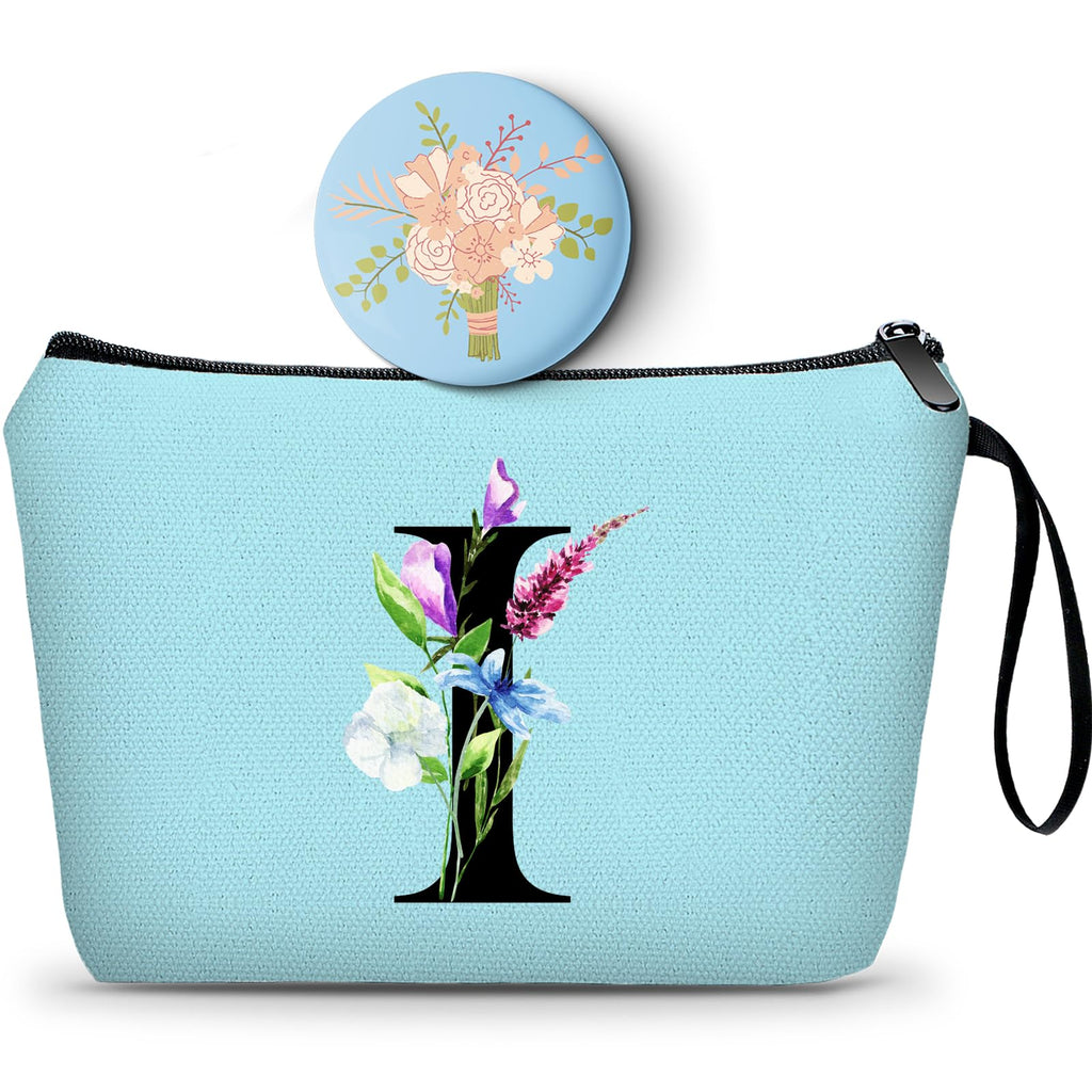 Birthday Inspirational Bridesmaid Proposal Team Small Gifts for Women Mom Aunt Teacher Sister Coworkers Makeup Cosmetic Bag Travel with Mirror Mothers Day Christmas Graduation I