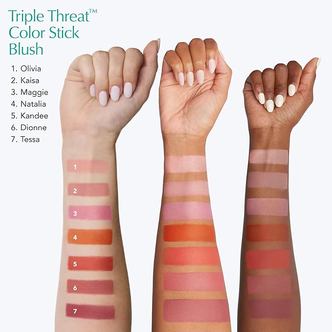 Thrive Causemetics Cream Blush Triple Threat Color Stick, Dusty Rose Matte