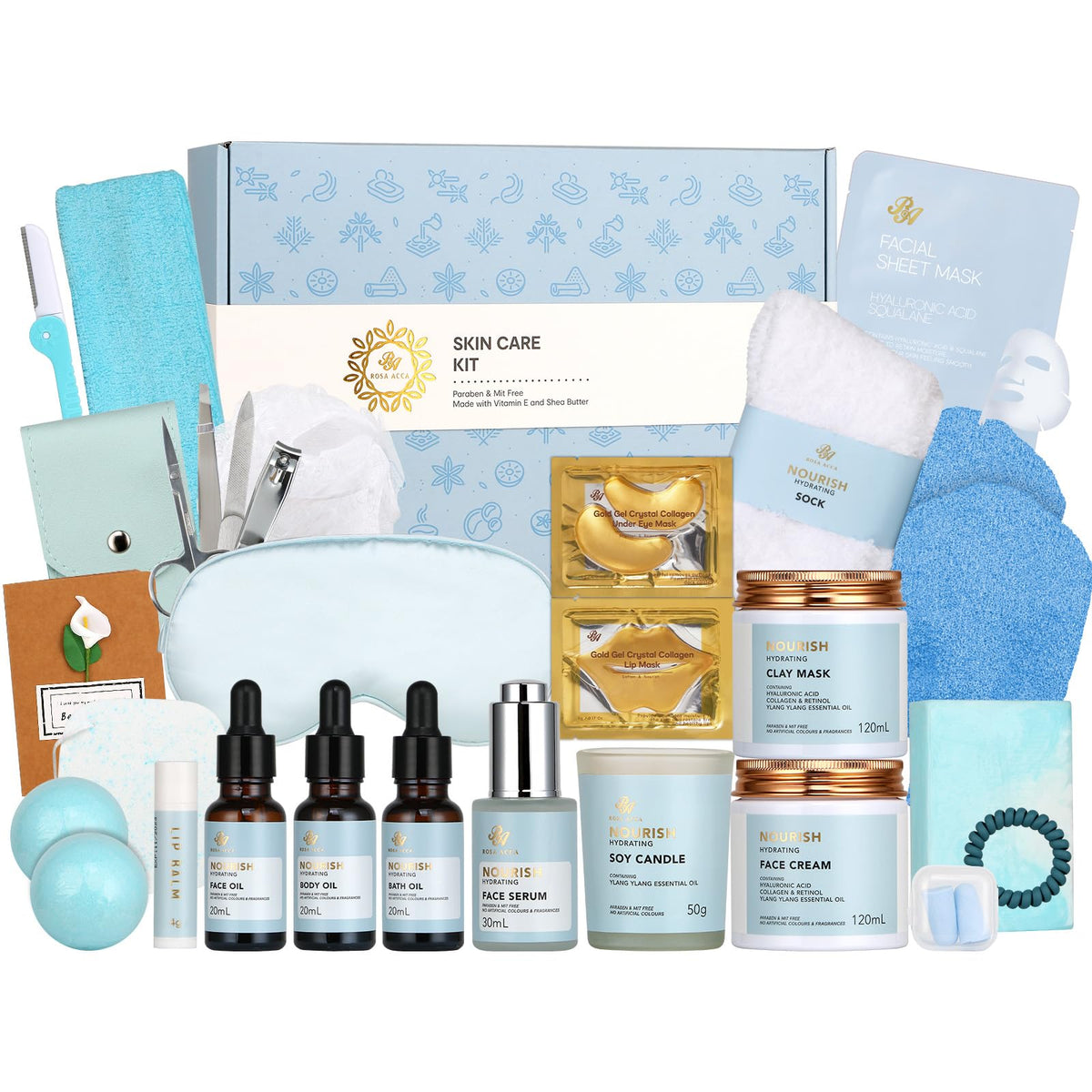 Gifts for Women & Men, 30Pcs Birthday Gift for Women, Face Skin Care Set