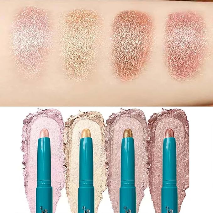 TWLBXMG Eyeshadow Stick Eye Shadow Brightener Stick Eyeliner Pencil Cream Shimmer Glitter Smooth Eyeshadow Stick Pencil Nude Korea Primer Highlighter Natural Waterproof Long Lasting # 01