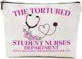BQXH Nurse Practitioner Gifts Makeup Bag, Nurse Accessories Cosmetic Bag, Nursing Travel Organizer Zipper Pouch Thank You Nurses Week Gifts for Women Registered Nurses Physician Assistant, Blue