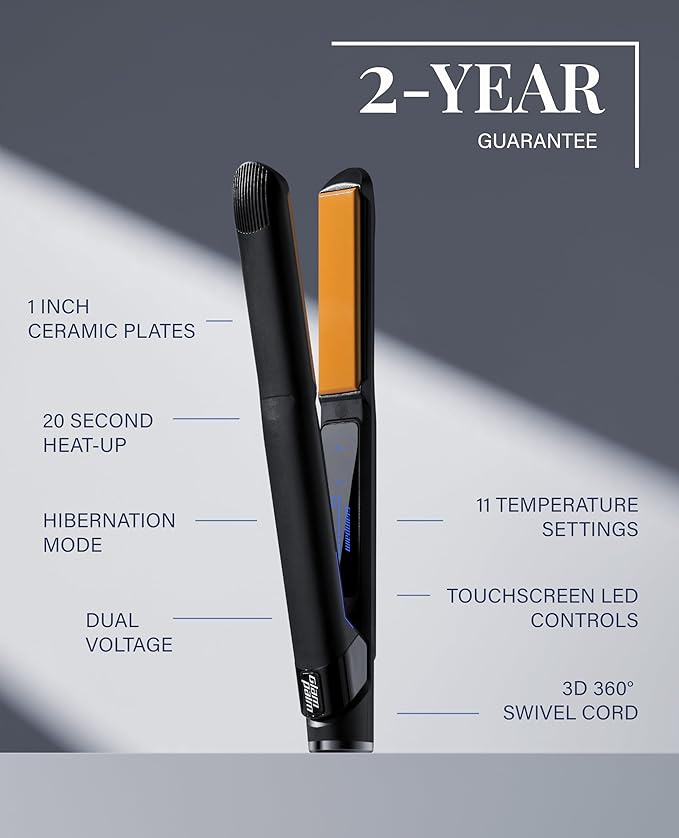 GLAMPALM GlamMuse 1" All-Ceramic Flat Iron | Korea's No.1 Hair Straightener