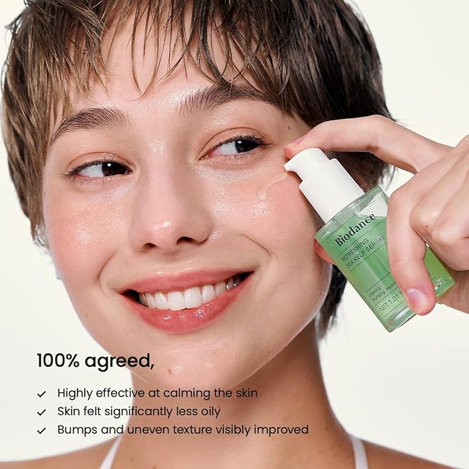 BIODANCE Refreshing Sea Kelp Serum, Oil & Sebum Control, Soothing, Calming Serum for Oily & Combination, Sensitive Skin, Korean Skin Care | 1.01 fl.oz x 1 ea