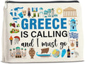 UPNEGE Greece Travel Gifts Makeup Bag Souvenir for Women Friends Traveler