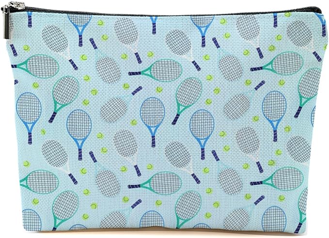 Inspirational Tennis Makeup Bag Accessories Cosmetic Bag Blue