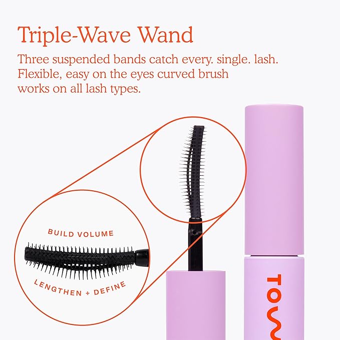 Tower 28 Mini MakeWaves Lengthening & Volumizing Mascara, Jet (0.18 oz)