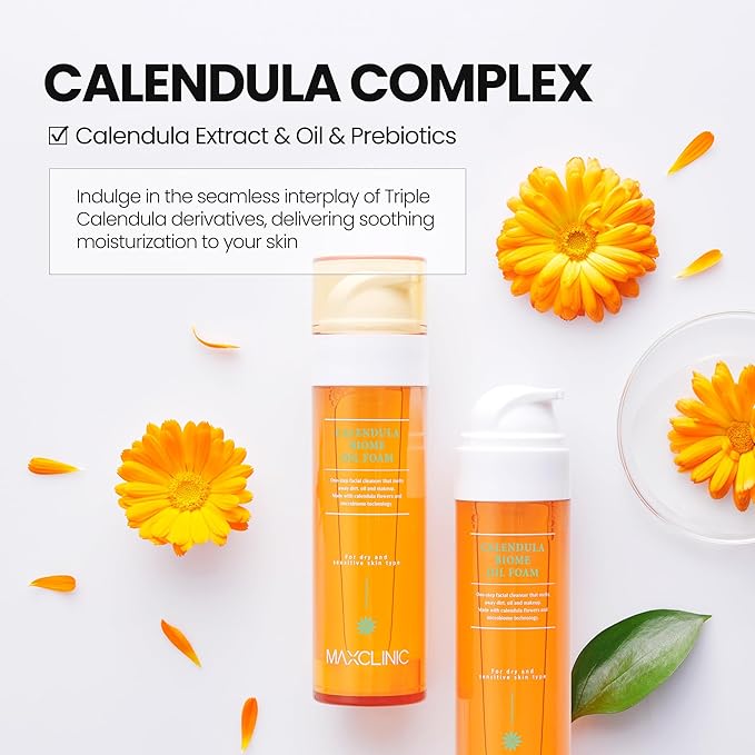 MAXCLINIC K Beauty Calendula Biome Oil To Foam - Makeup Face Wash Cleanser