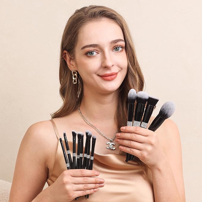 Bueart Design 16Pcs Professional Makeup Brushes Set with Classic Holder