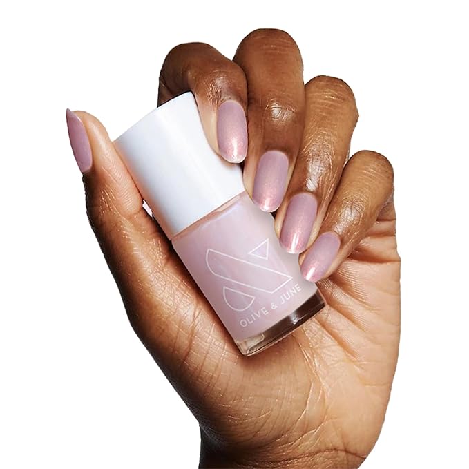 Olive & June Long Lasting Nail Polish, Pink Goldfish Pink Iridescent