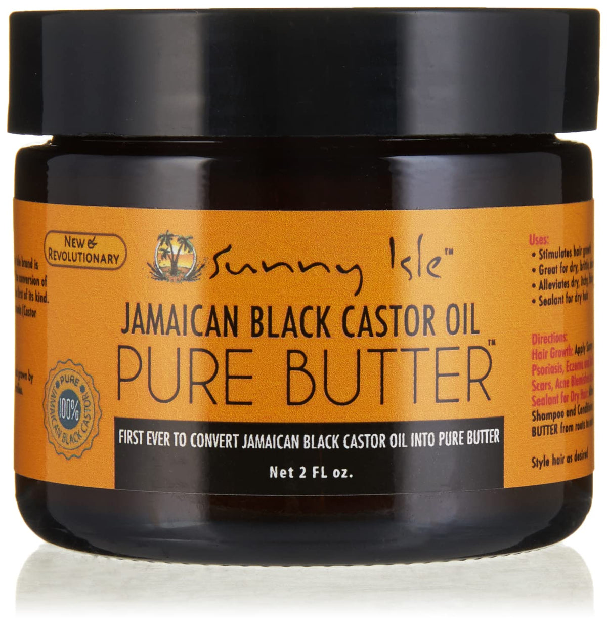 Sunny Isle Jamaican Black Castor Oil Pure Butter 2oz | Hair & Skin