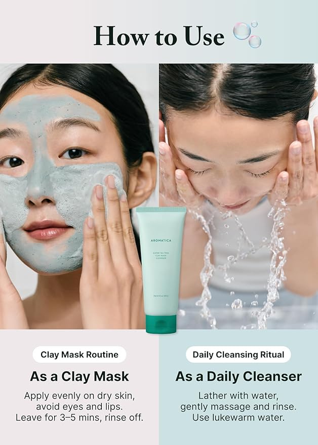 AROMATICA Super Tea Tree Clay Mask Cleanser (5.0 fl oz)