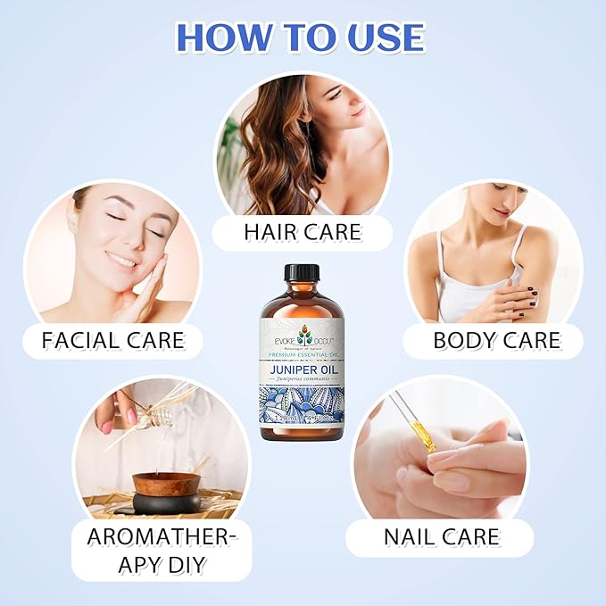 EVOKE OCCU Juniper Berry Essential Oil for Aromatherapy, Diffuser & Skin