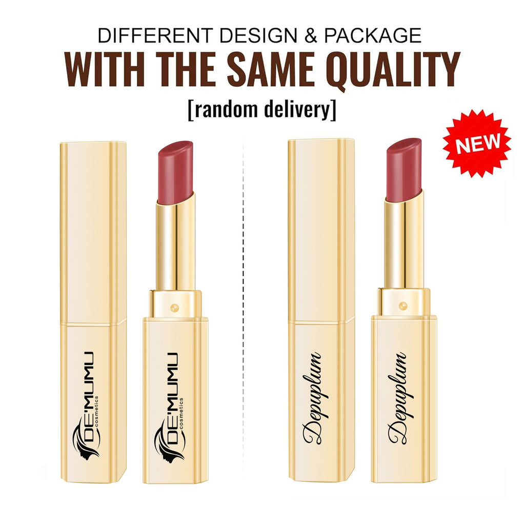 Depuplum 3Pc Brown Lipsticks Set for Women Hydrate Lipstick Glossy Moisture Lip Gloss Brown Pink Nude Color Lipsticks for Dry Lips, DM65/88/95