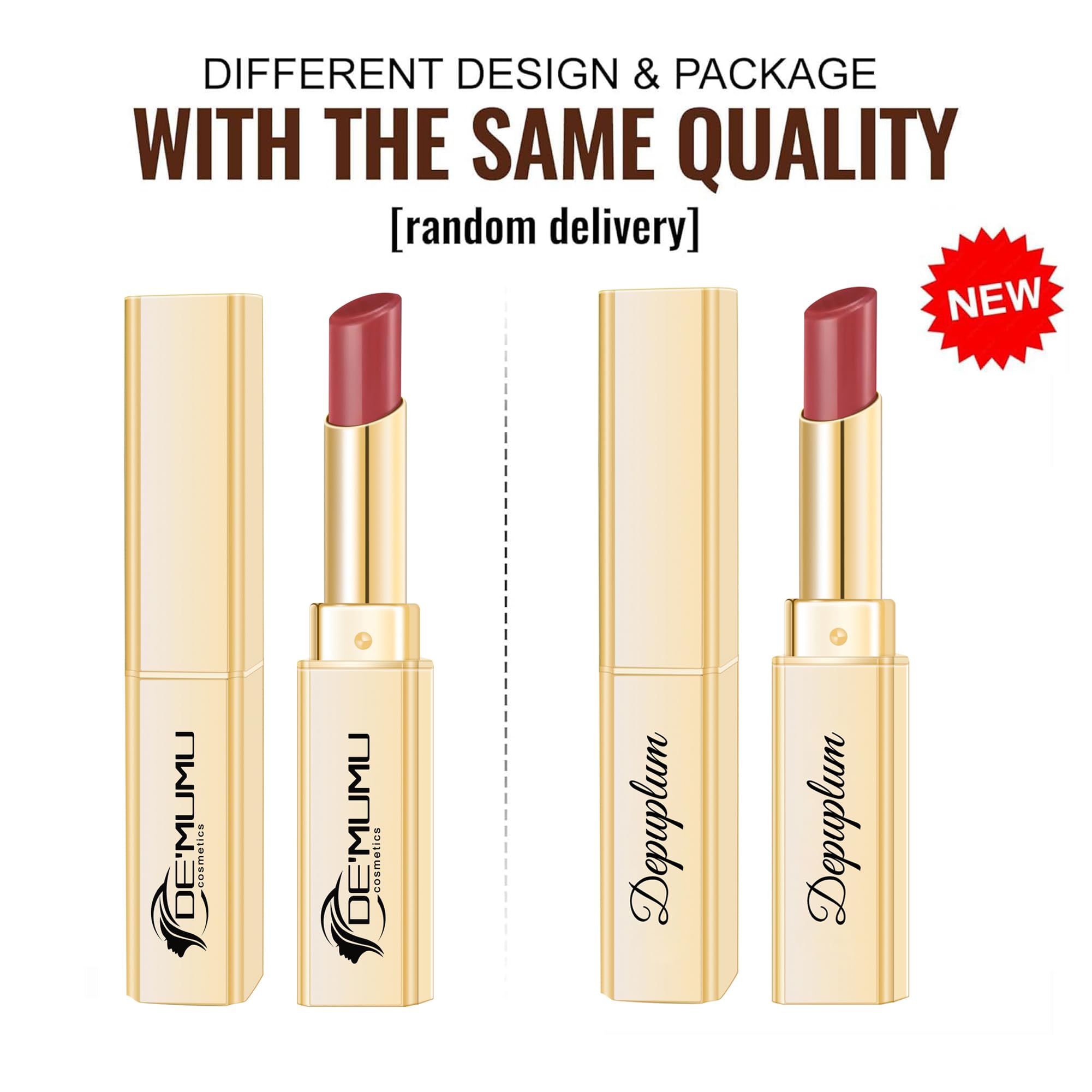 Depuplum Brown Nude Lipstick for Women Tinted Lip Balm for Dry Lips