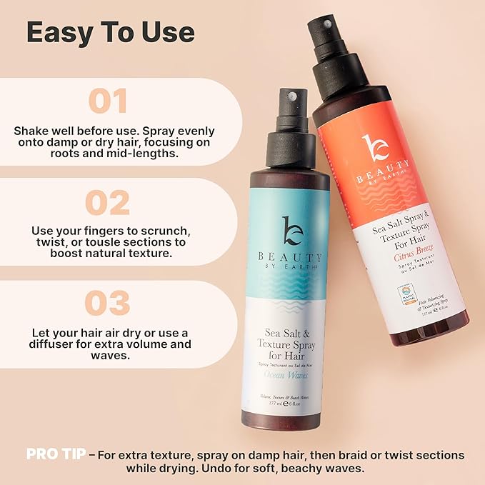 Sea Salt Spray - Aloe-Enhanced Texture Spray, Beach Waves without Dryness