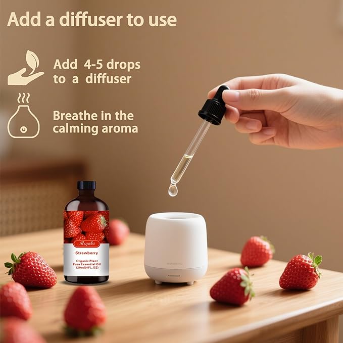 MLYNKL Strawberry Essential Oil,Strawberry Oil for DIY Candles,4 fl oz