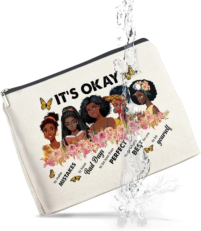 UPNEGE African American Gifts Inspirational Black Women Makeup Bag