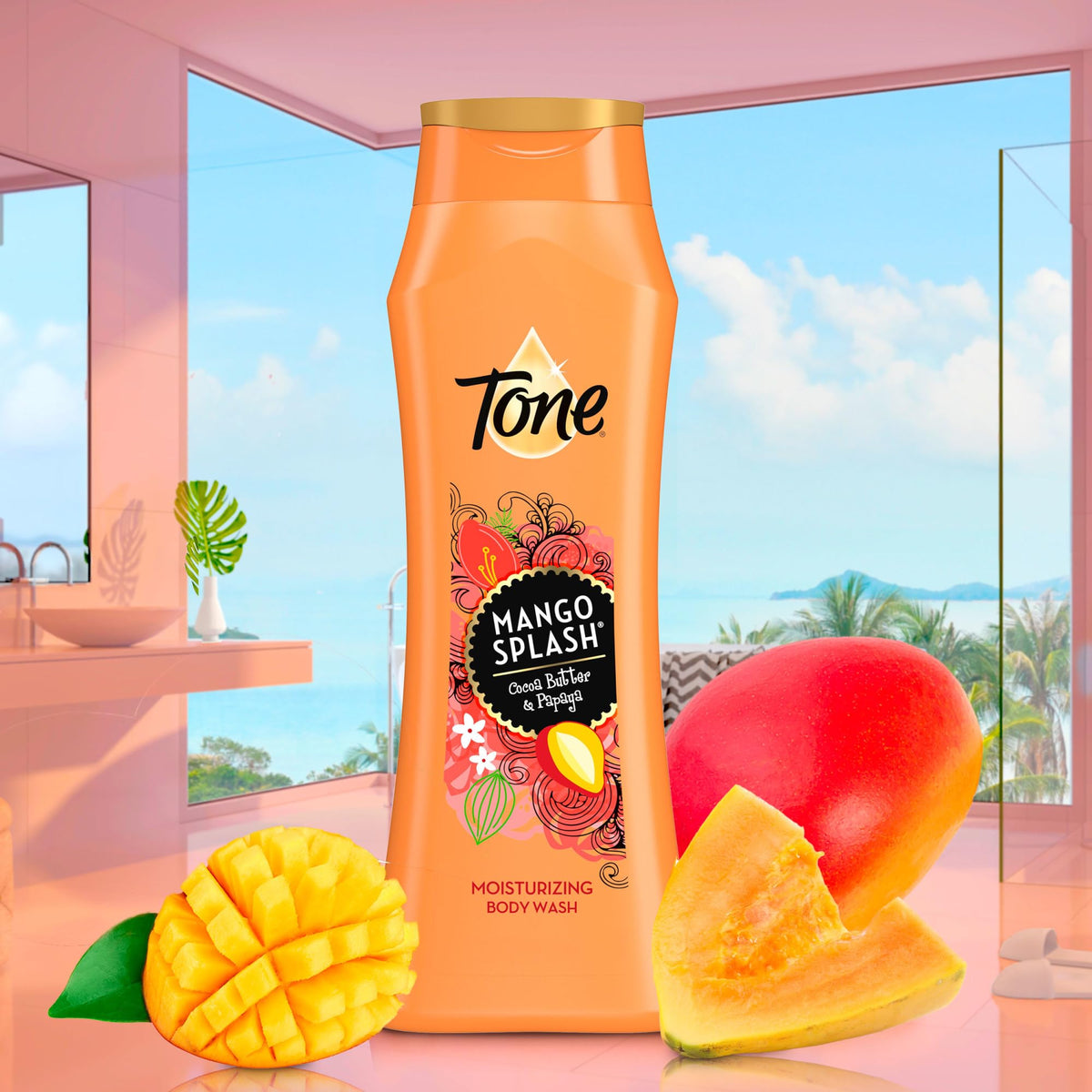 Tone Mango Splash Body Wash, 16 Fl Oz, 6-Pack