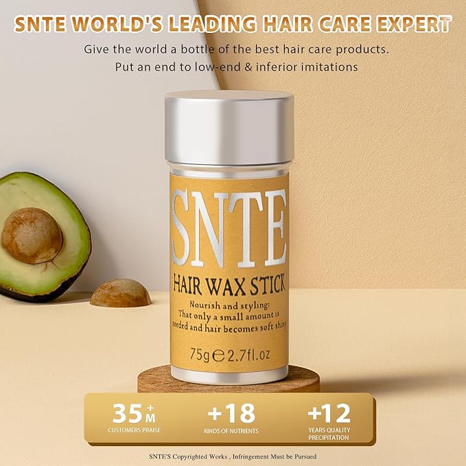 Samnyte Hair Wax Stick, Gel Tamer for Flyaways, Nourishing Slick Stick Pomade for Women & Kids, Slick Back & Styling Cream, Hair Styling Accessories for Teen Girls Gifts, 2.7 Fl Oz