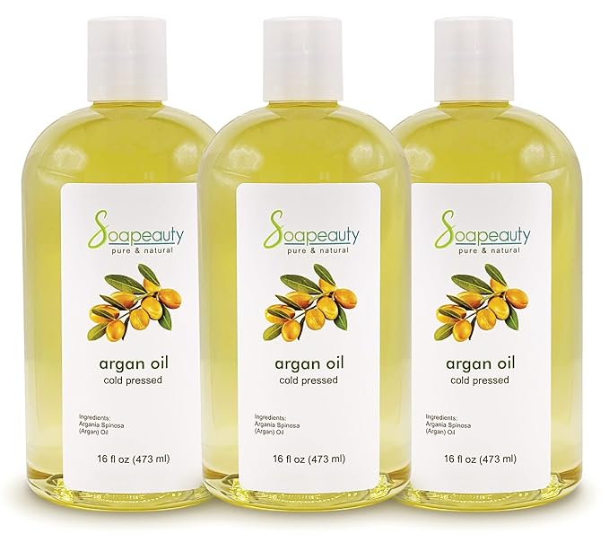 Argan Oil Refined Pure Natural Carrier Oil for Skin Hair 48 fl oz 3Pack