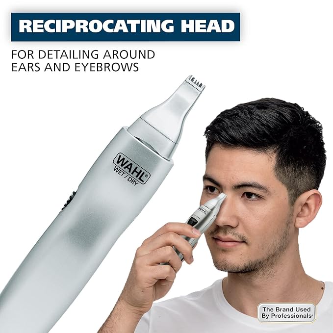 Wahl Battery Men’s Nose Hair Trimmer - Eyebrows, Neckline, Nose & Ear Hair