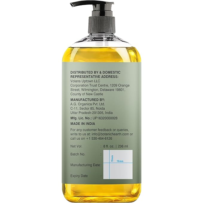 Botanic Hearth USDA Organic Jojoba Oil 100% Pure and Natural - 8 Fl oz
