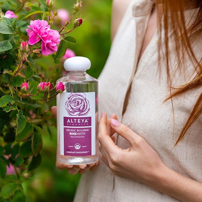 Alteya Organics Rose Water USDA Certified Organic Facial Toner, 17 Fl Oz