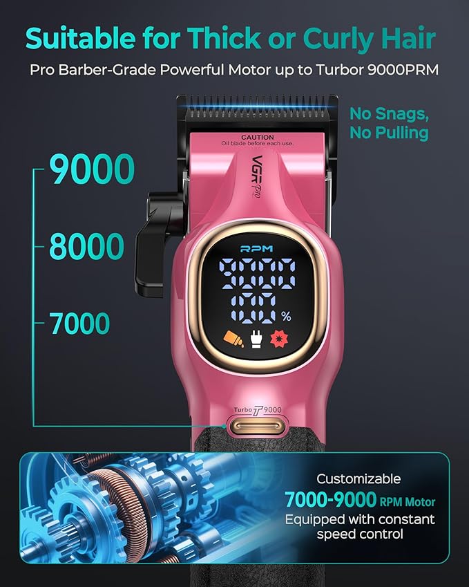 VGRPRO Professional Hair Clippers for Men, Cordless Clipper and Trimmer Set
