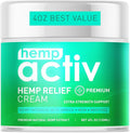 HEMPACTIV Cooling Hemp Cream – Menthol, MSM & Arnica – Fast-Absorbing, Non-Greasy Formula for Muscles & Joints – 4oz Best-Value Size