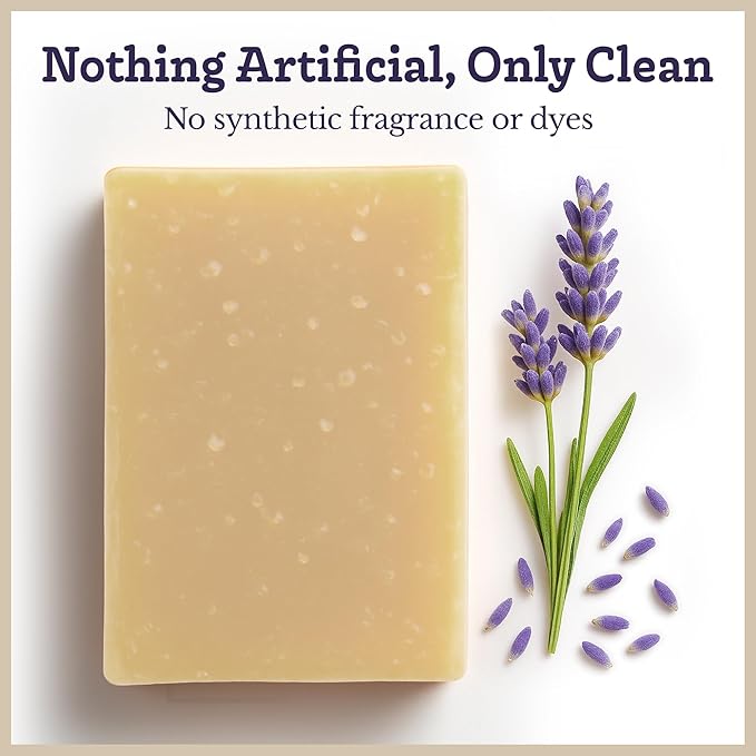 Southern Natural Goat Milk Soap Bar Lavender, 3 Pack, Dry Sensitive Skin