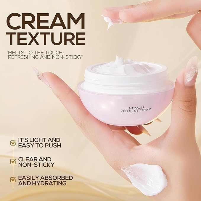 NIZENTA Ah-8 Firming Neck Cream and Massage Eye Cream, Neck Cream for Tightening and Firming, Eye Cream for Reduce Fine Lines and Diminish Dark Circles, Deep Moisturizing Skincare Day and Night Use