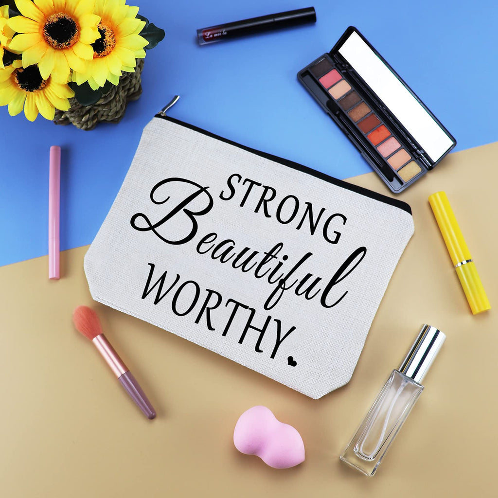 Inspirational Gifts for Women Inspirational Quote Makeup Bag Christmas Graduation Birthday Gifts for Friend Daughter Girl Wife Sister Aunt Coworker Cosmetic Bag Case Encouragement Gift Makeup Pouch