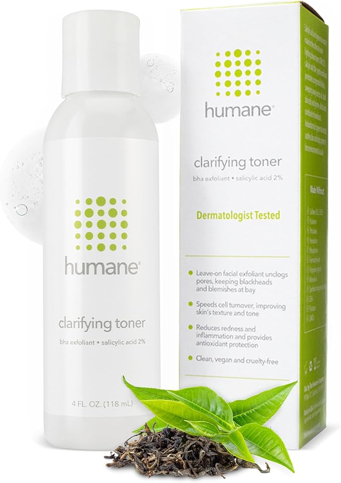 Humane Clarifying Toner for Face - 2% BHA Liquid Salicylic Acid