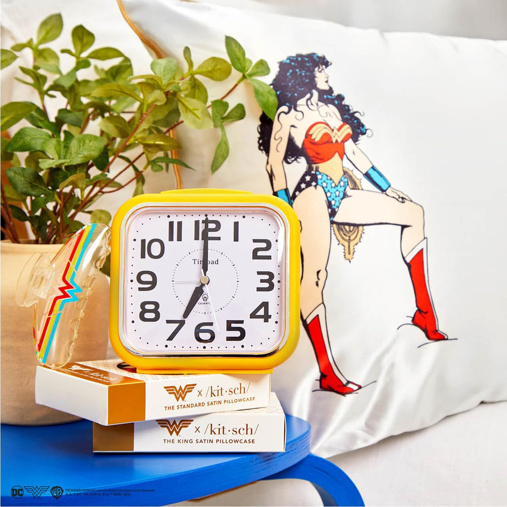 Kitsch x Wonder Woman Satin Pillowcase, Size 19x36 - Believe in Wonder