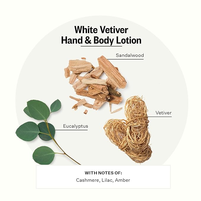 APOTHEKE Hand & Body Lotion & Moisturizer - White Vetiver, 10 Fl Oz