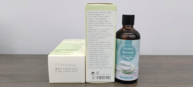 PHATOIL Baby Powder Fragrance Oil for Diffuser Aromatherapy 3.38FL.OZ