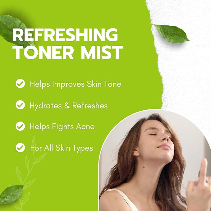 Hebepe Green Tea Matcha Facial Toner Mist, Coconut Water Soothing, 120ml
